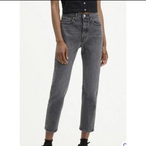 Levi's Wedgie Straight Button Fly Gray Jeans